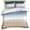 Blue, variant on 3 Piece Navy Blue Beige Ombre Cream Duvet Cover Set Queen Size,Microfiber Comforter/Quilt Cover with Corner Ties and 2 Pillowcases,Modern Abstract Art Aesthetics Soft Bedding with Zipper Closure