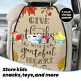 thumbnail image 5 of Pofeuu Thanksgiving With A Grateful Heart Print 2 Pack PU Leather Kick Mat Back Seat Protector, Universal Car Seat Back Organizer, Waterproof Backseat Protector For Most Car, 5 of 8