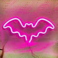 thumbnail image 7 of Fridja Neon Bat Shaped Wall Hanging Lamp Halloween Bedroom Home Party Bar Decoration Halloween Decorations, 7 of 7