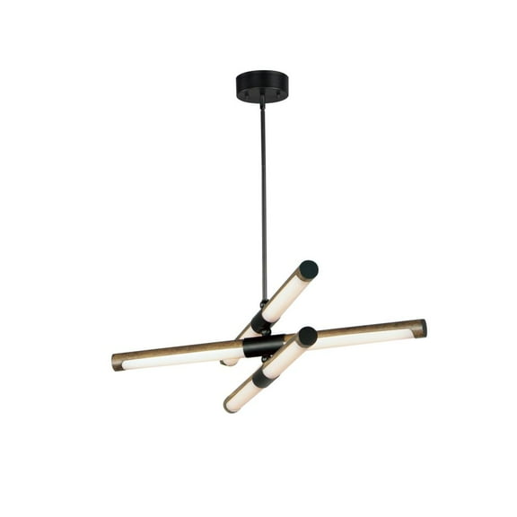 ET2 Rollo 6-Light LED Pendant - Antique Pecan / Black - E24943-APBK