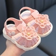 thumbnail image 2 of Otqutp Toddler Dress Footwear Toddler Baby Girls Shoes Breathable Shoe Dew Toe Shoe Bag Head Sandals Girl Sandals Baby Soft Shoe Covers Sandals for 0 To 3 Years, 2 of 5