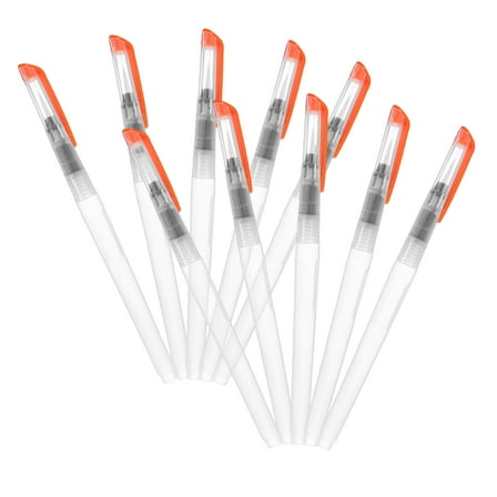 STRANDCHIC 10PCS Refillable Watercolor Brush Pens Set Colour Pencils Artists White Plastic for Studio Work Back to School