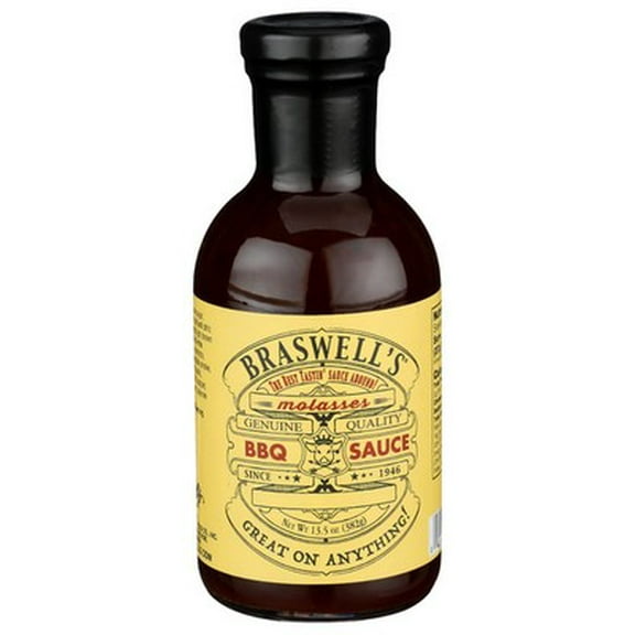 Braswell's Sweet Molasses BBQ Sauce 13.5 oz (Pack of 6)