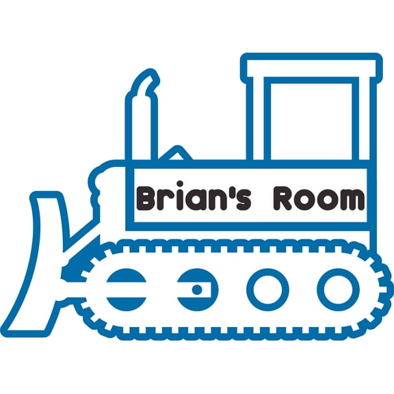 Tractor Construction Truck Customized Wall Decal - Custom Vinyl Wall Art - Personalized Name - Baby Girls Boys Kids Nursery Bedroom Wall Decal Room Decor Wall Stickers Decoration Size (12x20 inch)