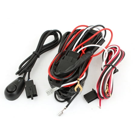 Unique Bargains Universal Fog Light Wire Wiring Harness Kit w Control Switch w