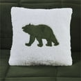 thumbnail image 4 of Woolrich Ensemble de Couette en Velours Polyester à Poils Courts 86 Pouces 4 Pcs Vert, 4 of 10