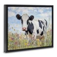 thumbnail image 3 of Stupell Industries Holstein Cow in Meadow Animals Painting Black Floater Framed Canvas Art Print Wall Art, 21 x 17, 3 of 9
