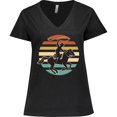 thumbnail image 3 of Inktastic Rodeo Team Roping Cowboy Women's Plus Size V-Neck T-Shirt, 3 of 5