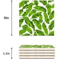 thumbnail image 3 of POGLIP Tropical Palm Leaves Set of 8 Coaster for Drinks, Absorbent Ceramic Stone Coasters Cup Mat with Cork Base for Home Kitchen Room Coffee Table Bar Decor, 3 of 4