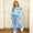 Light Blue, variant on FSYBOA Girls Fall Outfit Set Size 6, Thick Crew Neck Long Sleeve 2 Piece Graphic Tops and Flare Leg Pants Khaki