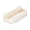 thumbnail image 1 of Soporte para esponjas para fregadero cocina, soporte para paños cocina, toallero con bandeja, estante pared, organizador cocina para baño. Blanco cremoso, 1 of 8