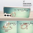 thumbnail image 3 of Funda para Samsung Galaxy S23+ 5g con galvanoplastia de doble cara IMD y soporte para anillo (sonrisa), 3 of 5