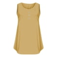 thumbnail image 4 of Duoif Womens Tank Tops, Women's Plus Size Summer Vest Loose Fit Round Neck Button Front Casual Top Womens Tops Yellow XXXXL, 4 of 5