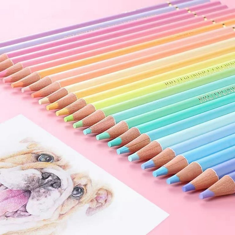 24 Colored Pencils - Premium Soft Core 24Unique Colors No Duplicates Color Pencil Set for Adult Coloring Books, Artist Drawing, Sketching, Crafting