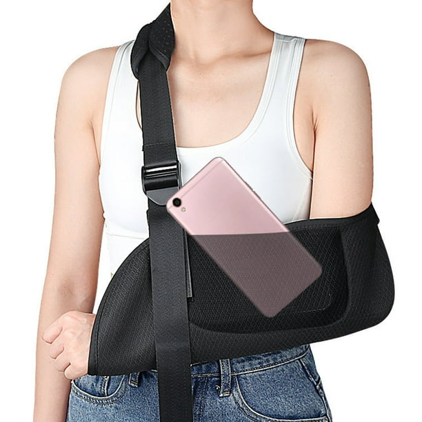 Soporte De Cabestrillo Para Brazo Soporte Brazo Hombro Ajustable Transpirable para Tratamiento Recuperación (L)