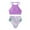 Purple, variant on Zpanxa Womens Swimsuits Fashion Women Split Swimsuit Show Waist Printing Sexy Bikini Swimsuit Coverup Bathing Suit for Women Bathing Suits Hot Pink S
