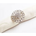 thumbnail image 3 of Rhinestone Crystal Flower Napkin Rings Wedding Holiday Table Decoration - Set of 4 (Silver Flower), 3 of 10