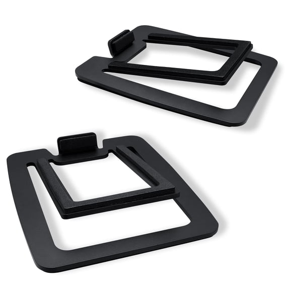 Soportes de altavoz de escritorio Sanyun SW601 inclinados 15° para 2 a 3 pulgadas, color negro