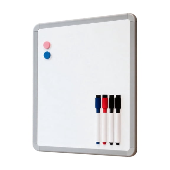 Magnetic Dry Erase Board with Double-Sided Mini Design and 4 Markers, Small Whiteboard for Fridge, Desk, and Home