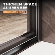 Sunny Shower 60 in.W x 72 in.H Double Sliding Shower Door Dumb Black Finish Framed with 1/4 inch Clear Tempered Glass