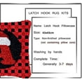 thumbnail image 3 of A-Z 26 Letter Name Christmas Hat Latch Hook Pillow Kits Alphabet Needle Crochet Yarn Kits Printed Canvas Red Cushion Hook and Latch Throw Pillow Letter H Christmas Decoration 43x43cm, 3 of 8