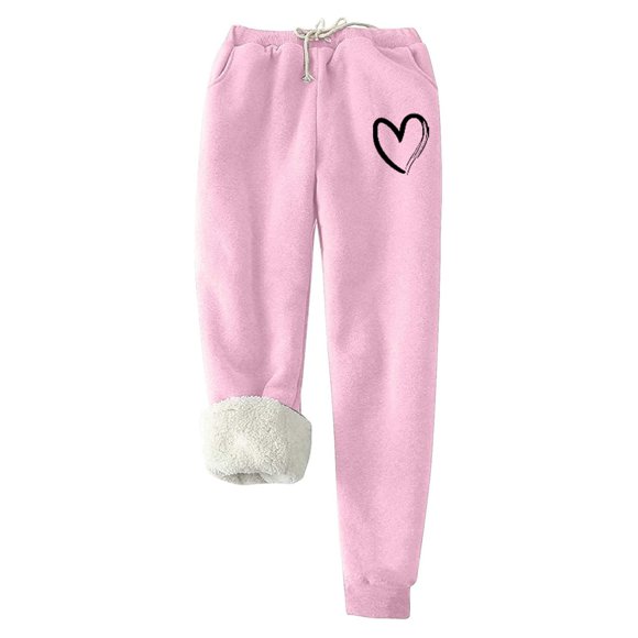 Gaexia Leggings de sous-Vêtements Thermiques d'Hiver pour Femmes, Couleur Unie, Décontractés, Confortables, Pantalons Chauds pour Temps Froid, Rose, P
