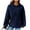 Navy, variant on VANLOFE Long Sleeve Warm Color Solid Women's Sweater for Winter All-match Winter Pullover Hoodie for Women Daily Pullover Hoodie Clean Without Printing Sweater XL Army Green