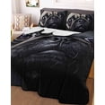 thumbnail image 3 of Quilts Twin Size, Cute Dog Soft Comforter Bedding Set for Bed, Black Pet Retro Picture Lightweight Quilted Bedspread with Pillow Cover(2 Pieces) for All Season, 68x86 Inch, 3 of 6