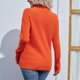 thumbnail image 3 of Gibobby Sueter Para Mujer Invierno Punto Suéter de punto de color liso para mujer con medio cuello y diseño de hombros descubiertos(Rojo de la sandía,M), 3 of 5