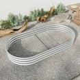 thumbnail image 6 of Miniyam 7.4×3.72×0.95ft Metal Raised Garden Bed, Oval Raised Planter for Flowers Plants, Vegetables Herb, Silver, 6 of 7