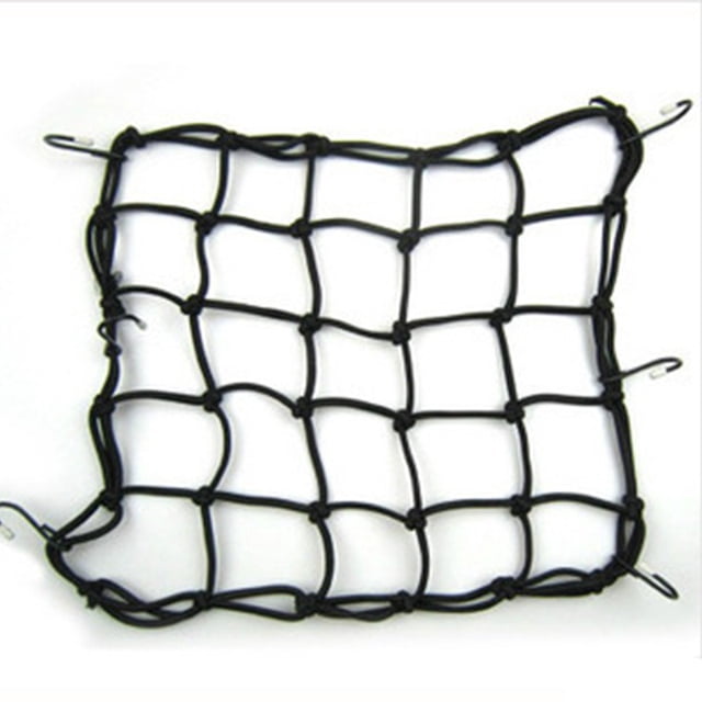 Universal Elastic Cargo Net with Secure Hook Fastening System for Motorcycle and Luggage Transport
