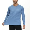 thumbnail image 3 of T-Shirt de Protection anti-UV 50+ pour Hommes 2023, Col Rond, Manches Longues, Pêche, Randonnée, Entraînement, Extérieur, 3 of 5