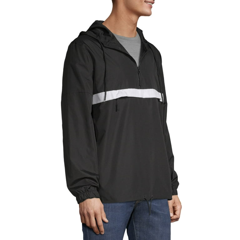 No Boundaries Men s Half Zip Windbreaker up to Size 5XL Walmart