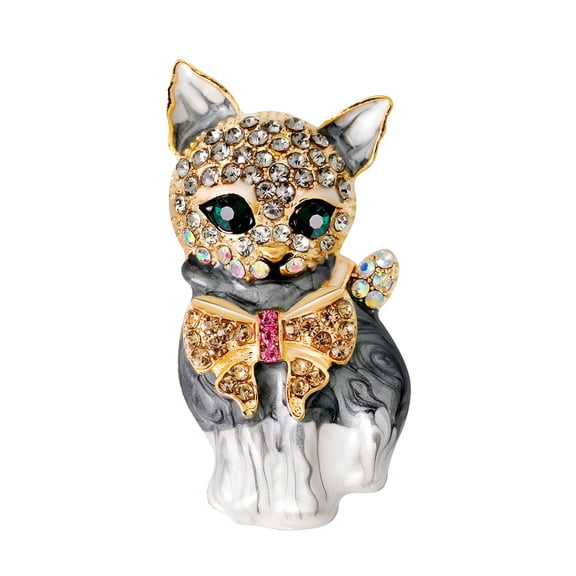 DESIGNICE Alloy Fashion Little Animal Cat Brooch Lapel Pin Ladies Clothing Pins Accessories Jewelry Gift