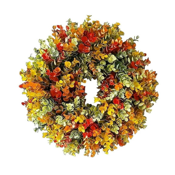 Fenull Hanging Wreath Holiday, Fall Hanging Plant Artificial Autumn Maple Leaves Garland for Garden Party Thanksgiving Fireplace Wedding Decor, Clearance Sale Home Brand
