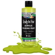 Pouring Masters Neon Yellow Zinger Acrylic Ready to Pour Pouring Paint  Premium 8-Ounce Pre-Mixed Water-Based