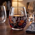 thumbnail image 7 of Miwamany Halloween Stemless Wine Glass, Spooky Ghost Graveyard Printed Tumbler, 15oz Clear Cup for Holiday Party Drinks Table Decor Halloween Ornaments, 7 of 7