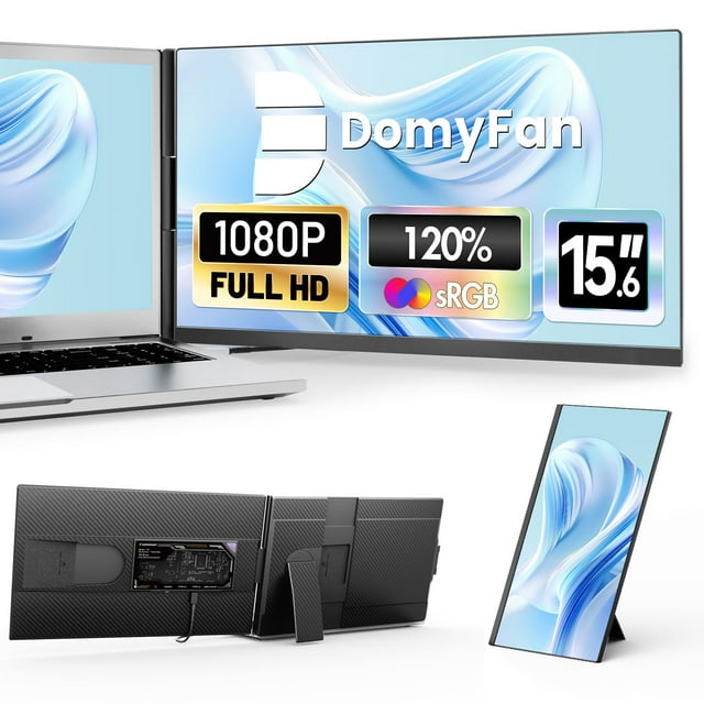 Extensor de pantalla para portátil domyfan 15.6 pulgadas FHD 1080P IPS 120% sRGB