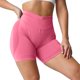 thumbnail image 1 of Gibobby Pantalones De Casuales Para Mujer Pantalones cortos de algodón para mujer, cintura alta elástica, plisados, con volantes, lindos, para la playa, informales, fluidos(Rosa, S), 1 of 4