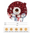thumbnail image 6 of 13 Inch Round Placemats Set of 6, Red Black Plaid Christmas Non Slip Heat Insulation PP Table Mats, Xmas Snowman Snowflake Winter Washable Place Mats for Kitchen Dining Party Table Decor, 6 of 7