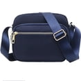 thumbnail image 2 of Lightweight Crossbody Bags for Women Shoulder Bag Purse Nylon Soft Travel Handbag with Multi Pockets,20*16*7cm,Dark Blue, 2 of 7