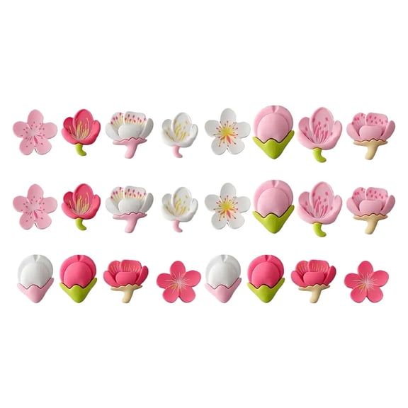 PBPBOX Clear Push Pins Flower Push Pins Resin 24pcs