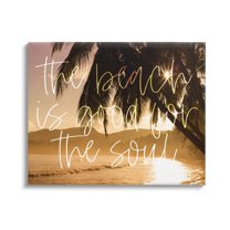 Stupell Beach Good For The Soul Tropical Sands Landscape Painting Gallery Wrapped Canvas Print Wall Art
