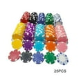 thumbnail image 4 of 25Pcs Poker Chip Set Roulettes Game Bingo Chip Plastic Casinos Poker Chip Small Learning Counters Chip Easy to Use, 4 of 8