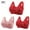 Pink, variant on Crunowin Women's Front Button Bra 3 Pack, Traceless No Underwire Breathable Comfort Solid Color Plus Size Daily Underwear Beige M