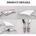 thumbnail image 3 of Chrome Motorcycle Spear Blade Rear View Mirrors for Davidson Cruiser Choppers Bobber Bike, 3 of 7