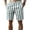 EM65- Mint Green, variant on Domzle Mens Striped Casual Shorts Summer Beach Elastic Button Waist Dress Shorts with Pockets Dark Blue L