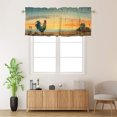 thumbnail image 2 of Farm Animal Rooster Window Curtain Valances Vintage Farmhouse Coastal Sunset Rod Pocket Window Valance for Living Room Bathroom Bedroom Kitchen 54 by 18 in, 1 Panel, 2 of 6