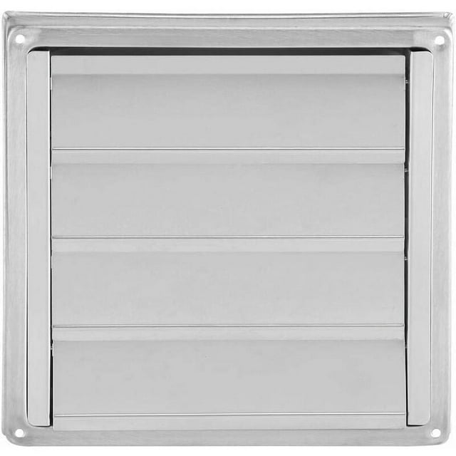 Louvered Exhaust Vent With Anti-Draft Gravity Flaps, Exterior Wall Vent For Rust-Free Performance And Cold Air Entry Prevention