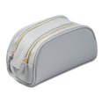 thumbnail image 1 of Creative For Women Fashion Solid Color Lager Capacity Pu Leather Candy Color Women Cosmetic Bag Travel Toiletry Bag Makeup Case Storage Bag GREY, 1 of 8
